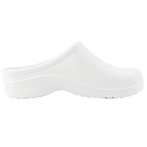 JOMIX Zapatillas sanitarias para hombre y mujer, ortopédicas, unisex, de goma EVA antideslizante, sanitarias, 02 blanco, 38 EU