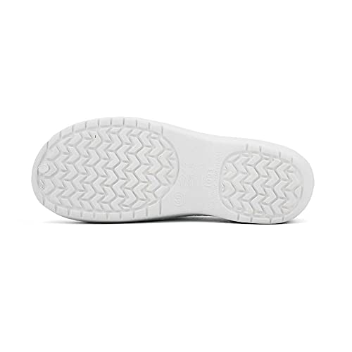 JOMIX Zapatillas sanitarias para hombre y mujer, ortopédicas, unisex, de goma EVA antideslizante, sanitarias, 02 blanco, 39 EU