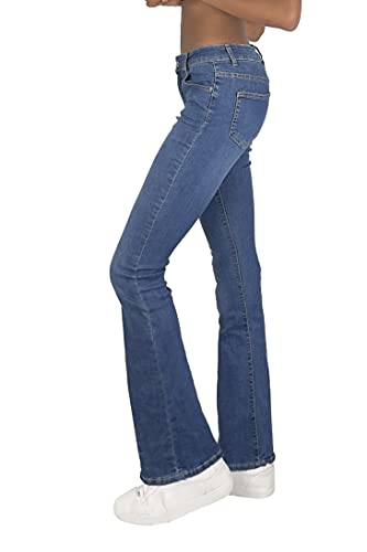 JOPHY & CO. Pantalones vaqueros vaqueros para mujer con zona elástica de algodón con cinco bolsillos (cód. 146), turquesa, L