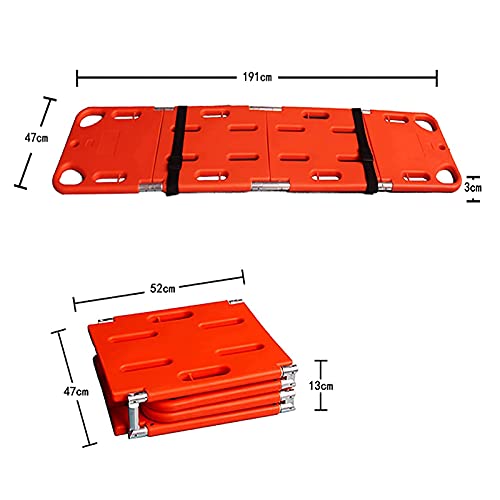 Joyfitness Camilla De Plástico Portátil De Rescate De Emergencia, Camilla Portátil De Peso Ligero Ajustable, Camilla De Cuchara Plegable EMS Emergencia Médica Plegable