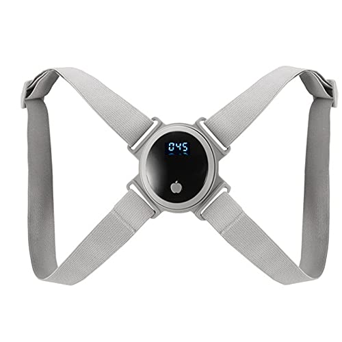 JQAM Corrector de Postura con Sensor Inteligente LED, Soporte de Espalda Superior Ajustable con recordatorio de vibración Inteligente, USB Recargable para una Postura Correcta de pie y Sentado