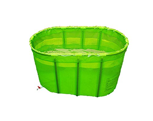 JRCOZZL Bañera Plegable, Portátil Bañera de Adultos el plastico Baño Barril Piscina para niños (Color : Green)