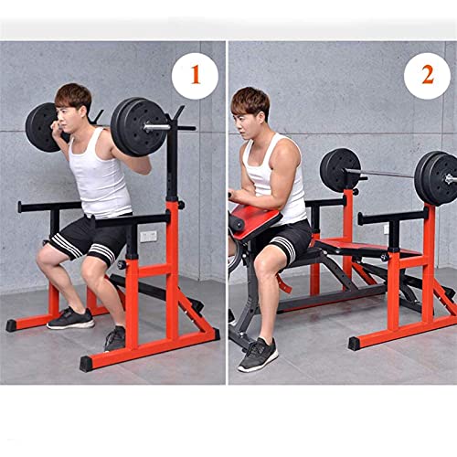 JRZTC Soporte para Mancuernas para Entrenamiento de Fuerza, Soporte para Pesas para Entrenamiento de Fuerza Soporte para Barra Soporte para Sentadillas Ajustable Estación de in