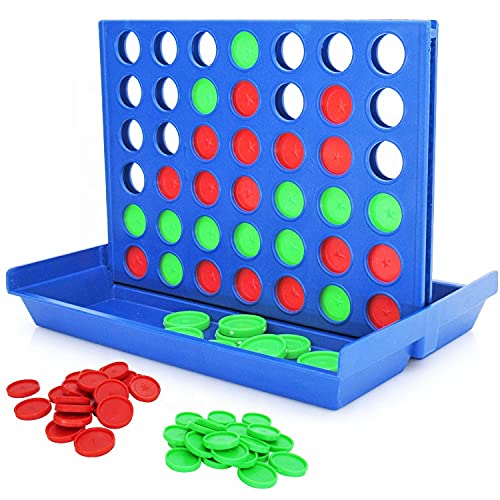 Juego Conecta 4, Cuatro en Raya, Clásico Juego 4 en Raya, Juego de Mesa Clasico 4 en Linea, Juego de Mesa Barato y Formato Compacto, Juego Conecta 4 Viaje, Ideal para niños y Mayores.