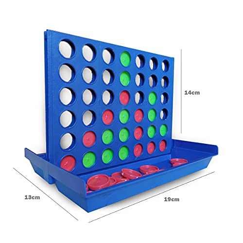 Juego Conecta 4, Cuatro en Raya, Clásico Juego 4 en Raya, Juego de Mesa Clasico 4 en Linea, Juego de Mesa Barato y Formato Compacto, Juego Conecta 4 Viaje, Ideal para niños y Mayores.