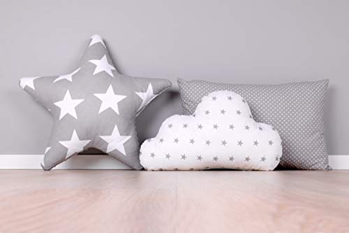 Juego de 3 cojines decorativos Amilian® con forma de estrella y nube