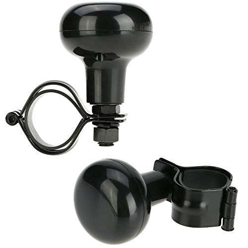 JUN-H Perilla de Volante Vehículo Car Heavy Duty General Duty Knob Pomo para Volante Handle Knob Handle Steering Ball (Negro)