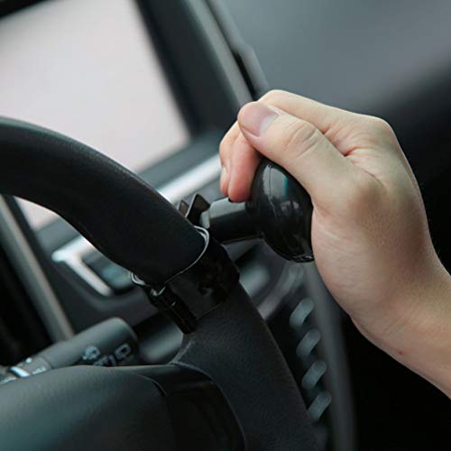 JUN-H Perilla de Volante Vehículo Car Heavy Duty General Duty Knob Pomo para Volante Handle Knob Handle Steering Ball (Negro)