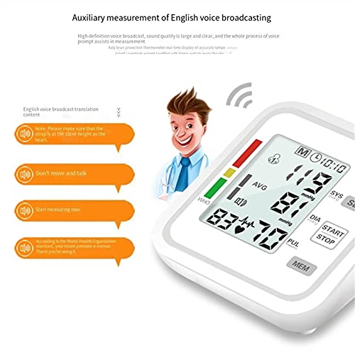 JUYIXIAN Tensiometro De MuñEca Digital Aparato Para Medir La Tension Arterial Manometro Blood Pressure Monitor Aparatos Homologados Medidor Brazo Esfingomanometro Manual Blanco (22-42cm)