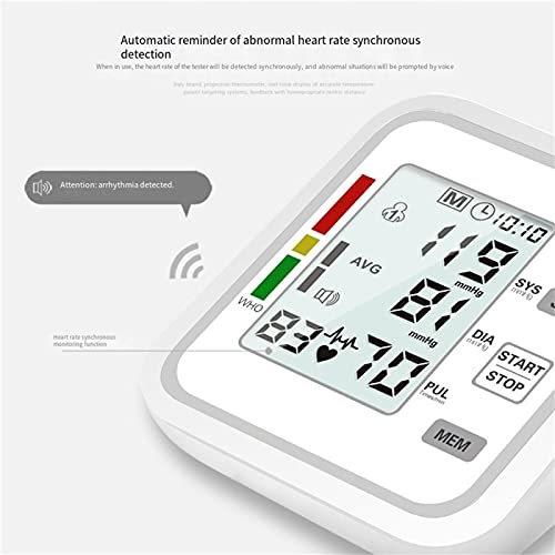 JUYIXIAN Tensiometro De MuñEca Digital Aparato Para Medir La Tension Arterial Manometro Blood Pressure Monitor Aparatos Homologados Medidor Brazo Esfingomanometro Manual Blanco (22-42cm)