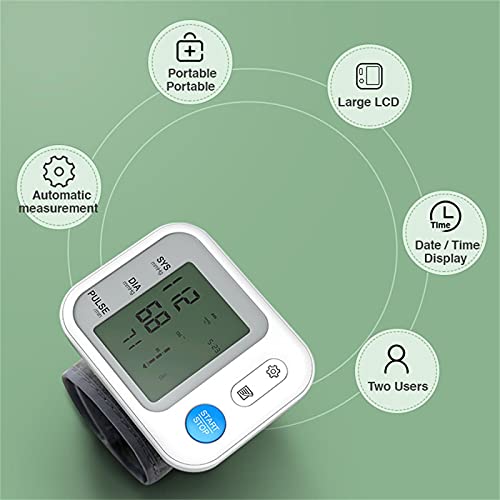 JUYIXIAN Tensiometro De MuñEca Digital Aparato Para Medir La Tension Arterial Manometro Blood Pressure Monitor Aparatos Homologados Medidor Brazo Esfingomanometro Manual blanco