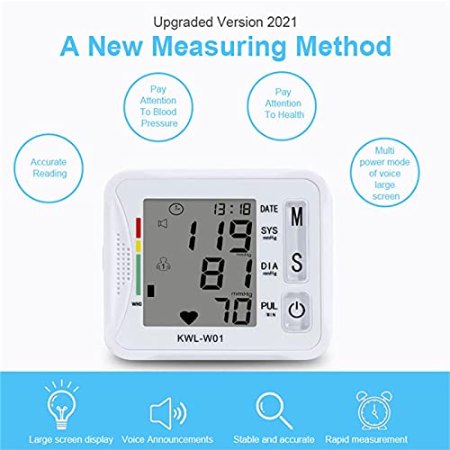 JUYIXIAN Tensiometro De MuñEca Digital Aparato Para Medir La Tension Arterial Manometro Blood Pressure Monitor Aparatos Homologados Medidor Brazo Esfingomanometro Manual blanco