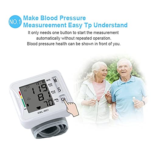 JUYIXIAN Tensiometro De MuñEca Digital Aparato Para Medir La Tension Arterial Manometro Blood Pressure Monitor Aparatos Homologados Medidor Brazo Esfingomanometro Manual blanco