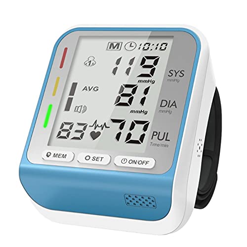 JUYIXIAN Tensiometro De MuñEca Digital Aparato Para Medir La Tension Arterial Manometro Blood Pressure Monitor Aparatos Homologados Medidor Brazo Esfingomanometro Manual Azul y blanco