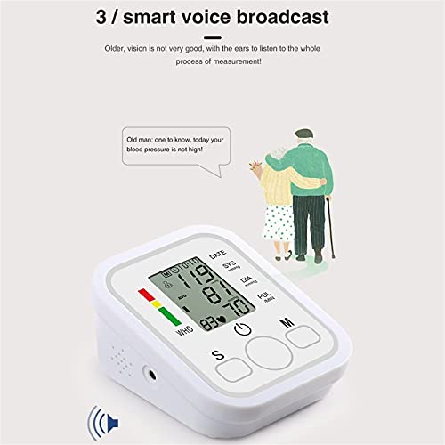 JUYIXIAN Tensiometro De MuñEca Digital Aparato Para Medir La Tension Arterial Manometro Blood Pressure Monitor Aparatos Homologados Medidor Brazo Esfingomanometro Manual blanco