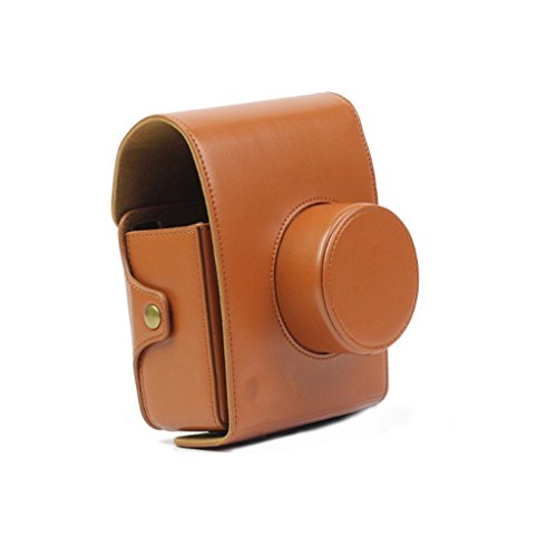 JXE Retro Vintage Brown PU cuero cámara caso bolsa para LOMO Automat Instax cámara