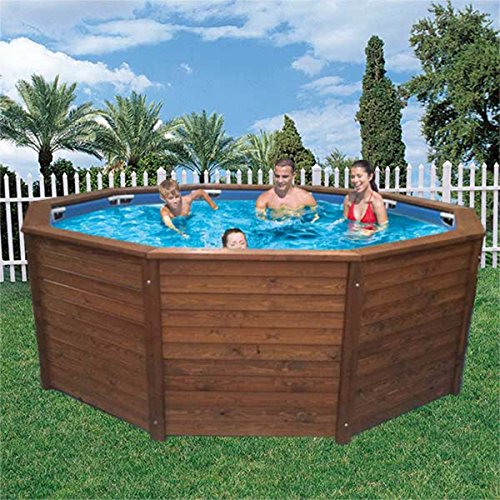 K2O BESTWAY PJ000 - Piscina Madera Panelada 315x105 cm Depuradora de Cartucho 1.249 L/H con Escalera