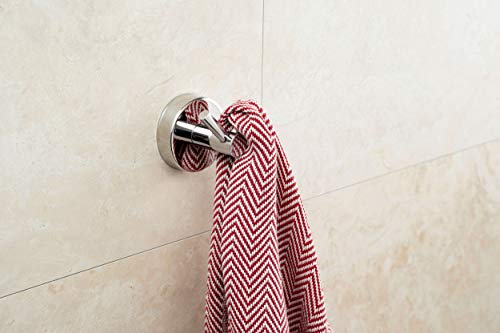 Kapitan Toalla de baño Doble Ganchos Colgador para Toallas Cocina y Baño Acero Pulido Inoxidable, 3M VHB Montaje en Pared