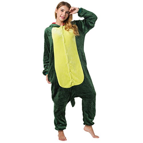 Katara 1744 - Kigurumi Pijamas Disfraz de Animal - Traje de Noche con Capucha - Adultos Unisexo - Cocodrilo, S