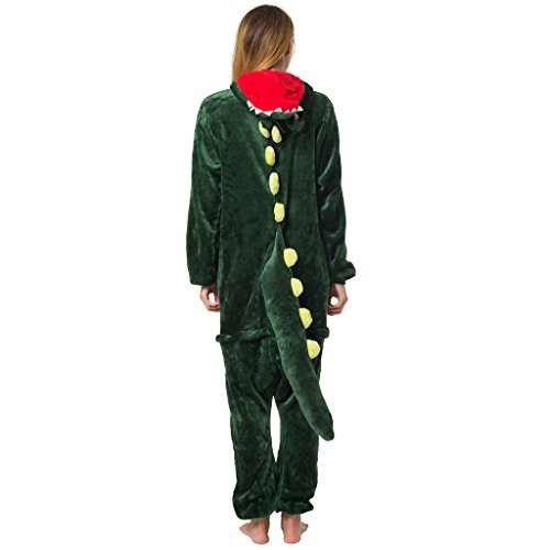 Katara 1744 - Kigurumi Pijamas Disfraz de Animal - Traje de Noche con Capucha - Adultos Unisexo - Cocodrilo, S