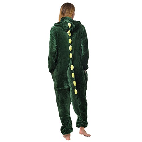 Katara 1744 - Kigurumi Pijamas Disfraz de Animal - Traje de Noche con Capucha - Adultos Unisexo - Cocodrilo, S