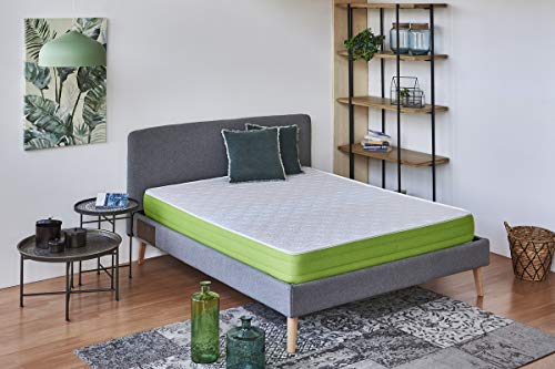 KB KIMBED | Colchón Viscoelástico de Soja RHIN | 80x180 cm | 19 cm de Altura | Blue Latex | Doble Cara Verano Invierno | Antiácaros | Tejido 3D Transpirable.