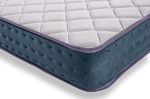 KB KIMBED | Colchón Viscoelástico de Soja Sula | Muelles Ensacados | Doble Cara Verano Invierno | Antiácaros | 20 cm Altura | Tejido Strech 3D Transpirable | 90x180 cm