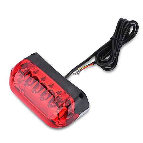 Keenso 36V Luz de Freno de Bicicleta Luz de Freno de Bicicleta Luz LED de Advertencia de Cola Trasera Luz de Cola de Seguridad Accesorios de Ciclismo para Scooters eléctricos