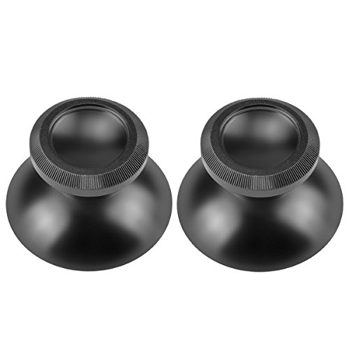 KEESIN 2 repuesto Metal Aluminio Pulgar Stick Thumbsticks Para PS4 Xbox one juego controlador del sistema (negro)