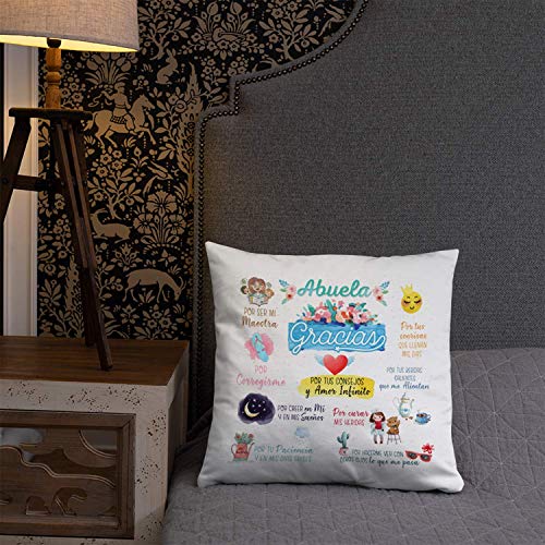 Kembilove Almohada para Abuela – Cojín de Abuela – Regalos Originales para Abuelas con Mensajes de Amor Abuela Gracias por tu Amor – Cojines Decorativos Ideal para Regalar el día de la Madre