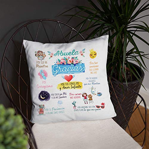 Kembilove Almohada para Abuela – Cojín de Abuela – Regalos Originales para Abuelas con Mensajes de Amor Abuela Gracias por tu Amor – Cojines Decorativos Ideal para Regalar el día de la Madre