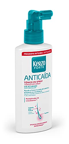 Kerzo Forte - Tónico en Spray Anticída - Sin Aclarado, Multiplicador de Crecimento Cientificamente Demostrado, para Todo Tipo de Cabello, Blanco