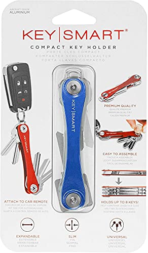 KeySmart - Llavero y Organizador de Llaves Compacto (hasta 14 Llaves, Azul)