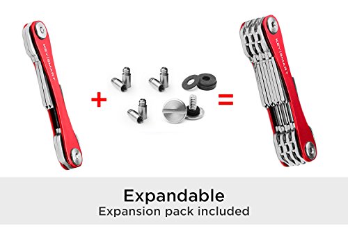 KeySmart - Llavero y organizador de llaves compacto (hasta 22 llaves, Roja)