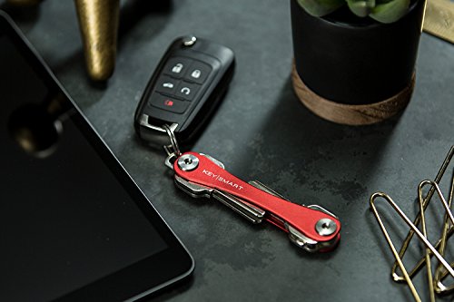 KeySmart - Llavero y organizador de llaves compacto (hasta 22 llaves, Roja)