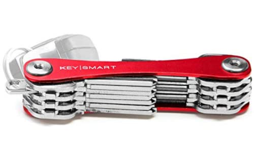 KeySmart - Llavero y organizador de llaves compacto (hasta 22 llaves, Roja)