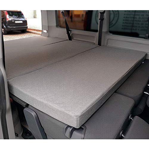 KFoam.es Colchón Plegable con Viscoelástica para Volkswagen T4, T5, T6, Multivan, California Beach y Caravelle 185x148x8 cm