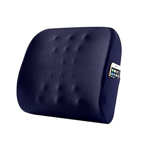 KiAKUO Cojín lumbar de espuma viscoelástica almohada de apoyo lumbar para silla de oficina, alivio del dolor de espalda, almohadas lumbares, cojines de apoyo para coche, oficina