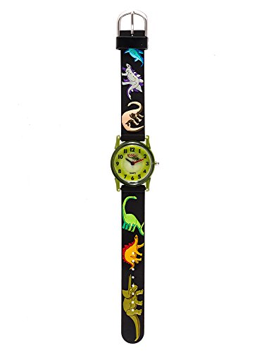 KIDDUS Reloj Educativo de Calidad para niña y niño. Analógico de Pulsera, con Ejercicios Time Teacher para Aprender a Leer y Decir la Hora. Dinosaurios