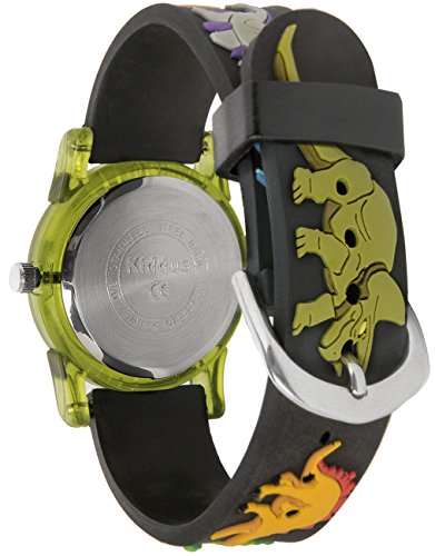 KIDDUS Reloj Educativo de Calidad para niña y niño. Analógico de Pulsera, con Ejercicios Time Teacher para Aprender a Leer y Decir la Hora. Dinosaurios