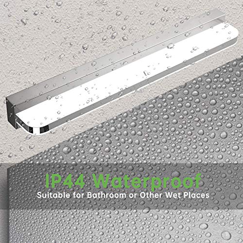 Kimjo Lámpara de Espejo 42CM para Baño, Aplique Espejo Baño Moderno 9W Blanco Frío 6000K 600LM IP44 Contra Niebla, AC110-240V No Regulable luz Baño Iluminación para Maquillaje