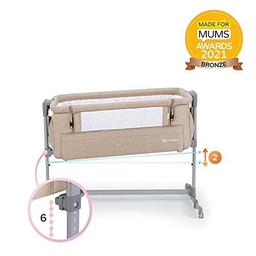 Kinderkraft Cuna Colecho 2 en 1 NESTE UP, Ajustable, Plegable, Accesorios, Beige