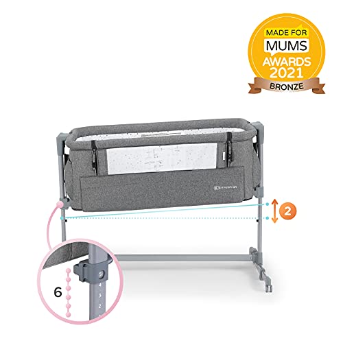 Kinderkraft Cuna Colecho 2 en 1 NESTE UP, Ajustable, Plegable, Accesorios, Gris Mezcla