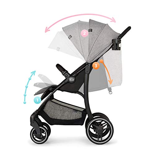 Kinderkraft Silla de Paseo Ligera TRIG, Asiento Amplio y Profundo, Suspensión, Gris