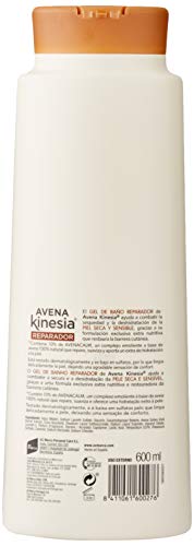 Kinesia - Gel De Baño Avena Kinesia, Reparador para piel seca y sensible 600 ml