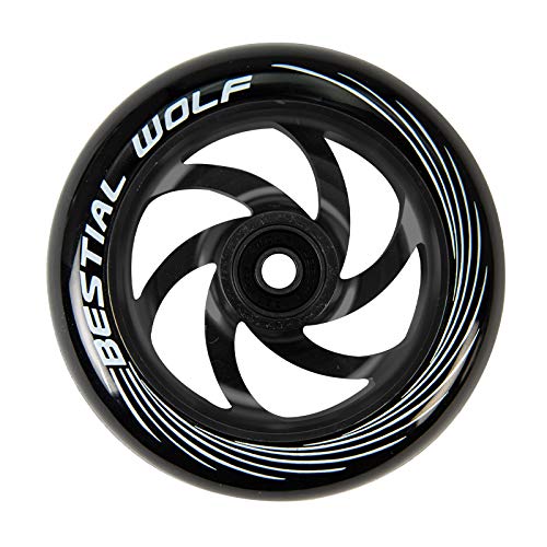 Kit 2 TWISTER-110 Rueda Bestial Wolf 110 mm para patinetes Pro Scooters Ideal para Parck y Freestyle (Negro)