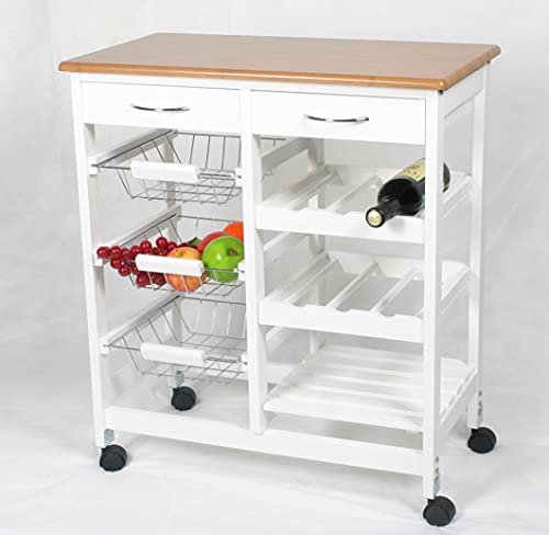 Kit Closet 7040028001 - Carro de cocina completo, madera/blanco, 76 x 37 x 67