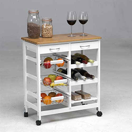 Kit Closet 7040028001 - Carro de cocina completo, madera/blanco, 76 x 37 x 67