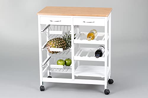 Kit Closet 7040028001 - Carro de cocina completo, madera/blanco, 76 x 37 x 67