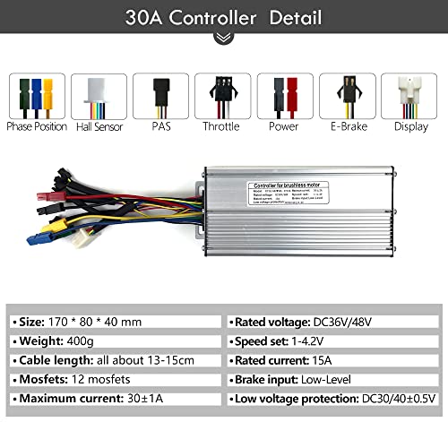 Kit de conversión de Bicicleta eléctrica 48V1000W, Motor de Cubo de Rueda Delantera de Alta Potencia de 26 Pulgadas, Pantalla LCD5, fácil de Instalar